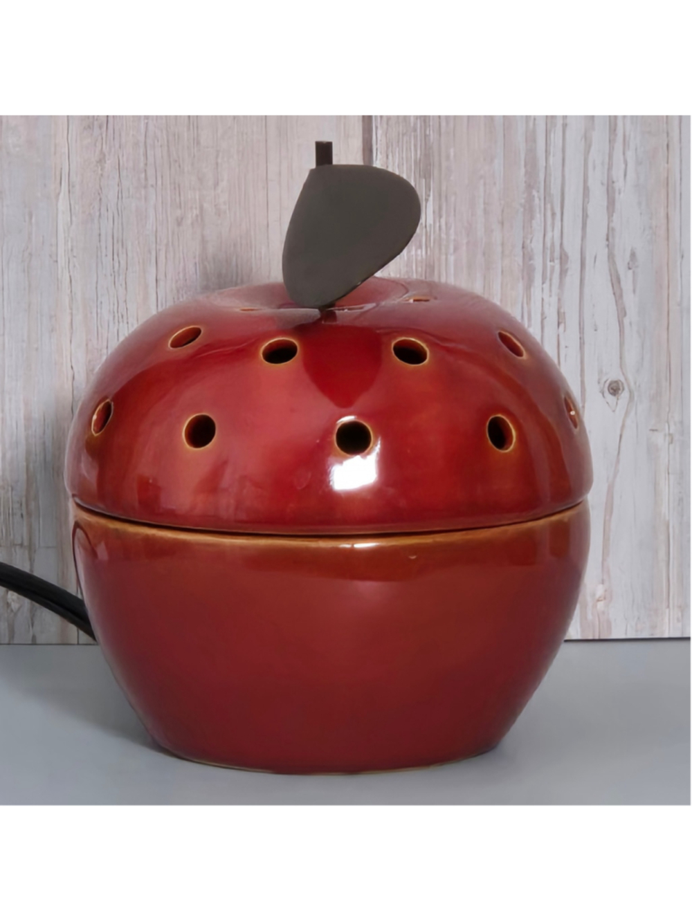 Scentsy Appreciation Apple Warmer Retired Red Ceramic Wax Melt Warmer